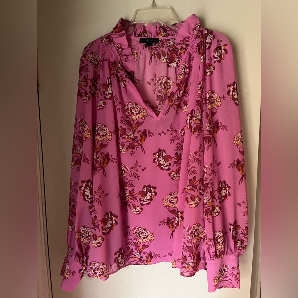 J. Crew bright blouse
